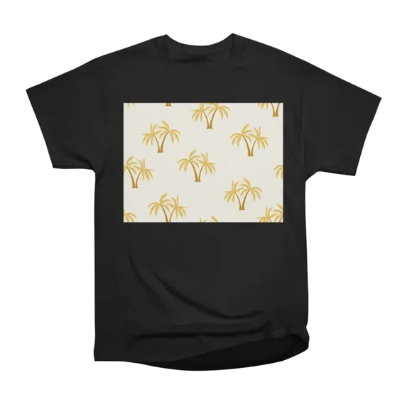 Coconut gold palm tree pattern T-Shirt Tee Gift For Him Merch For Her ...