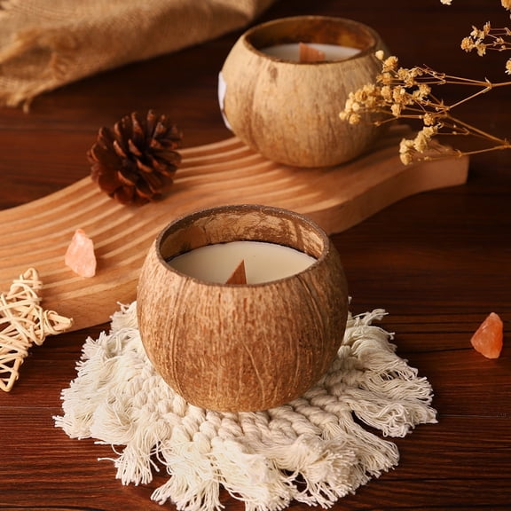 Coconut shell aromatherapy candle smokeless fragrance handmade coconut fragrance holiday commemorative gift