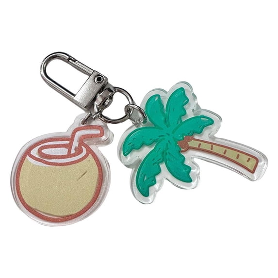 Coconut tree key chain beach coconut tree pendant Accessories H7S1