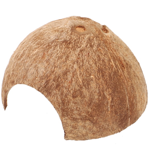 Coconut Shell Reptile Hideout Aquarium Shelter Decorative Reptile Habitat Hideaway for Small Reptiles and Amphibians