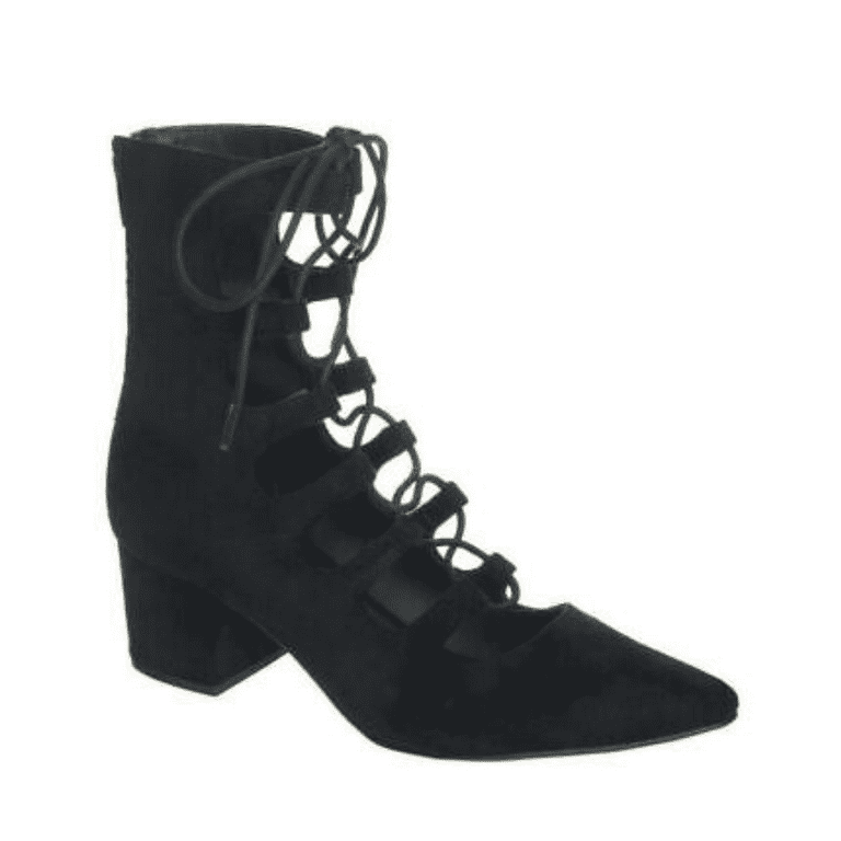 Coconuts by Matisse Sonia Black Lace Up Booties Size 5.5 M