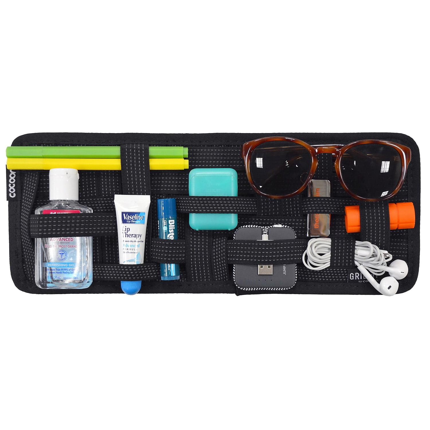 Cocoon GRID-IT! CPG30BK Sun Visor Organizer - 5.3" Height x 0.7" Width13.6" Length - Black - Polyester, Elastic - 1