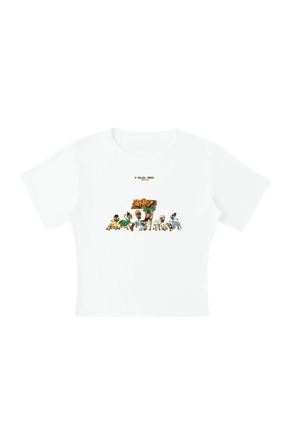 Cocoon Shape Ananse Stolen Ivory Short Sleeve Top