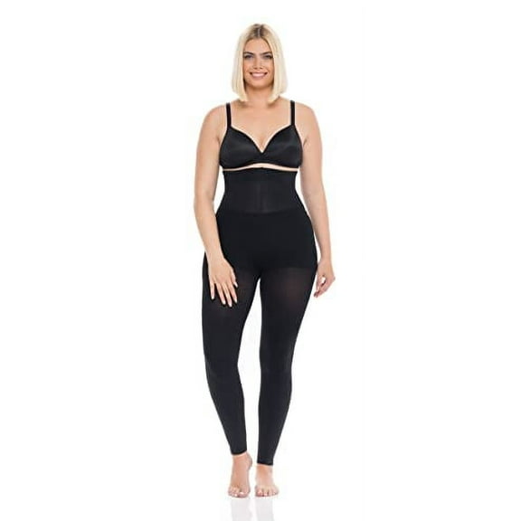 Cocoon Shapewear High Waist Compression Leggings -Butt Lifter -Tummy Control Thigh Slimmer (Black, Extra Large)