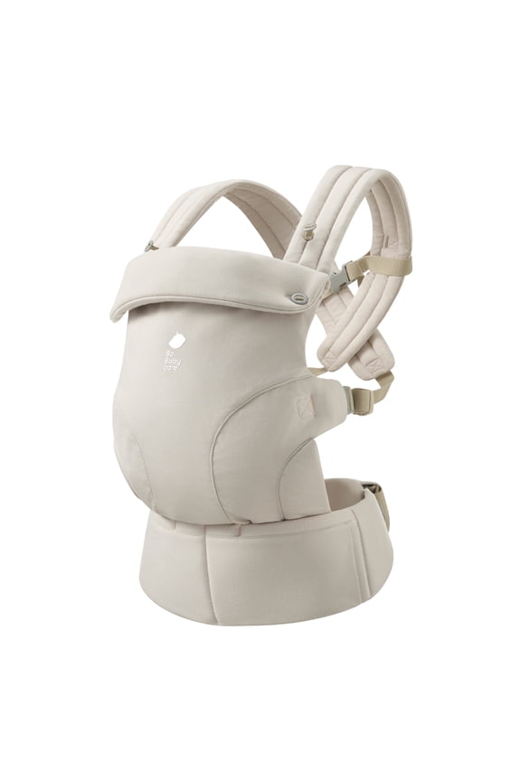 CocoonGo Breathable Beige Baby Carrier for Newborn Toddler (7-44 lbs) - Ergonomic,Hip Support,Compact Foldable