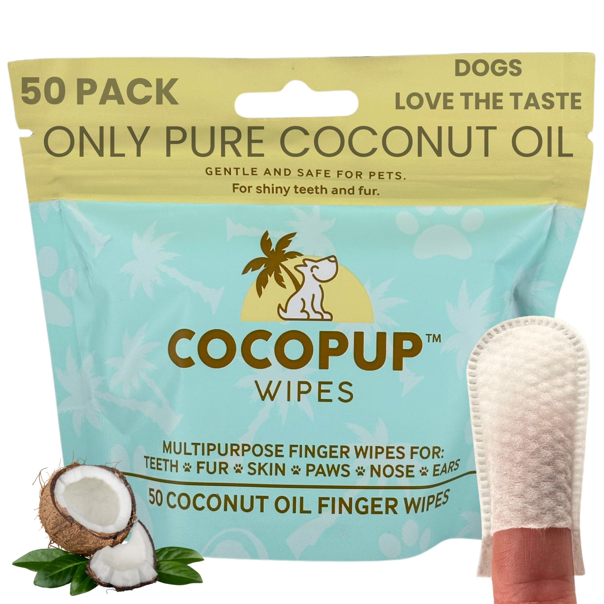 Coconut Oil On Dog Paw Pads Cocopup Dog Teeth Cleaning IRF13 Wipes Ear Nose Paws Fur Cleaner Pure
