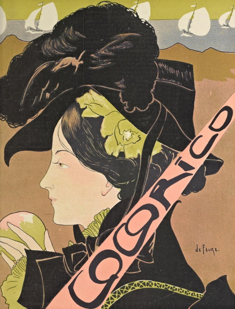 Cocorico 1899 Front cover Canvas Art - Georges de Feure (24 x 36)