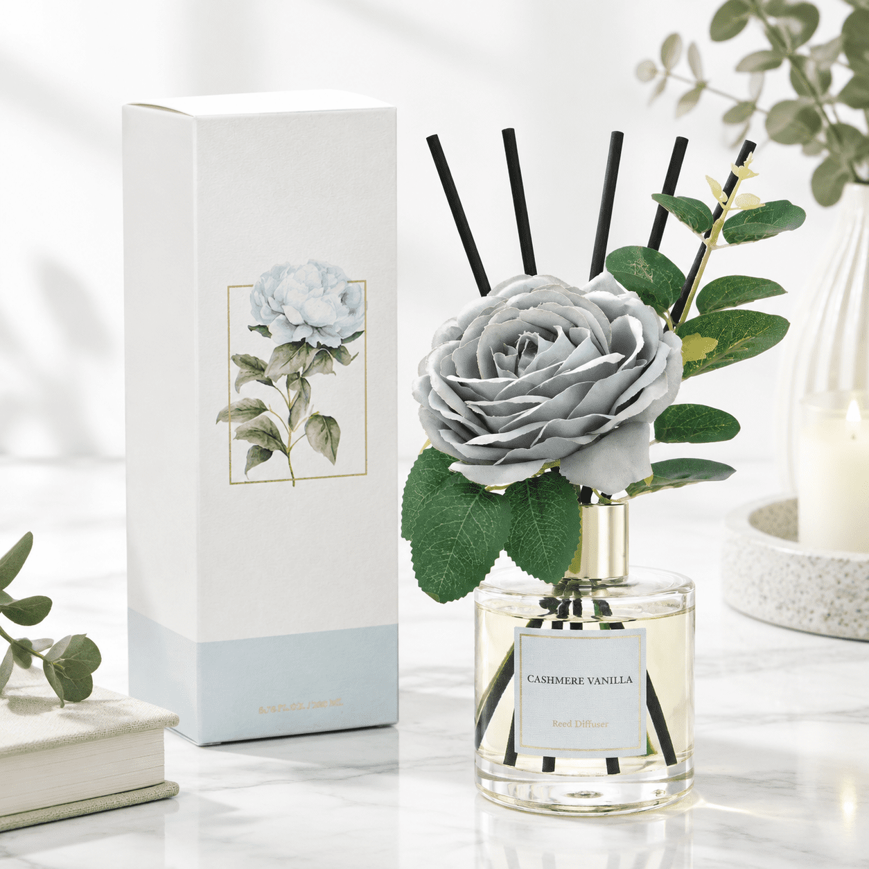 Cocorina Reed Diffuser Set Flowermere Vanilla Scented With Sticks Home ...