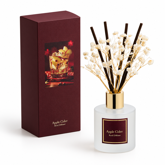 Cocorrina Reed Diffuser - Cider 3.38 Fl Oz For Bedroom Bathroom Home Decor