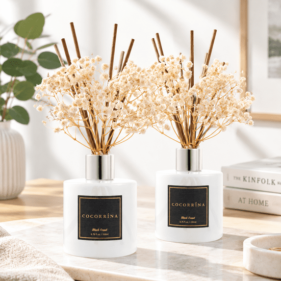 Cocorrina Reed Diffuser Set With Preserved's Breath &ton Stick Black ...