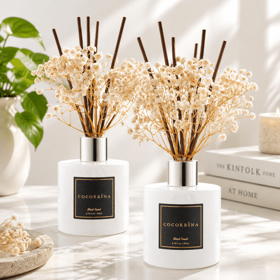 Cocorrina Reed Diffuser Set With Preserved's Breath &ton Stick Black ...