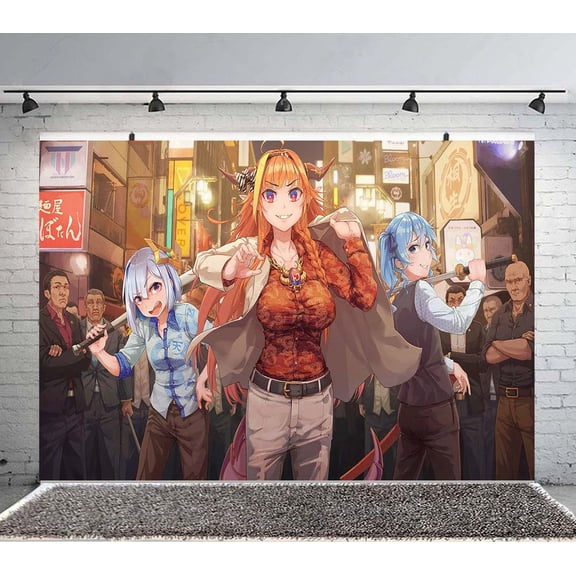 Cocos Anime Backdrop Banner Party Supplies Poster Movie Theme Background for Photography Kids Birthday Decorations