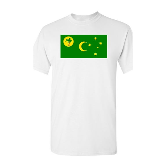 Cocos Keeling Island Country Flag Adult DT T-Shirt Tee