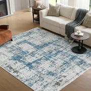 Cocosity 8' x 10' Modern Abstract Carpet Distressed Machine Washable Non-slip Soft Suitable for Living Room Bedroom Office