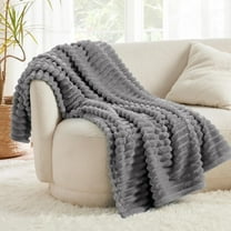 Cocosity Super Soft Polyester Gray Throw Blanket 50"x60" for Couch Bed Sofa Car