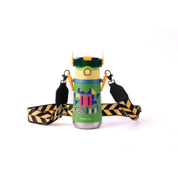 Cocosmile Robot Thermal Kids Water Bottle, Enjoy Durable Insulated Design, Kids Water Bottles for School Boys Girls, 316 Stainless Steel BPA-Free Thermal for Hydration on the Go (With Straw)