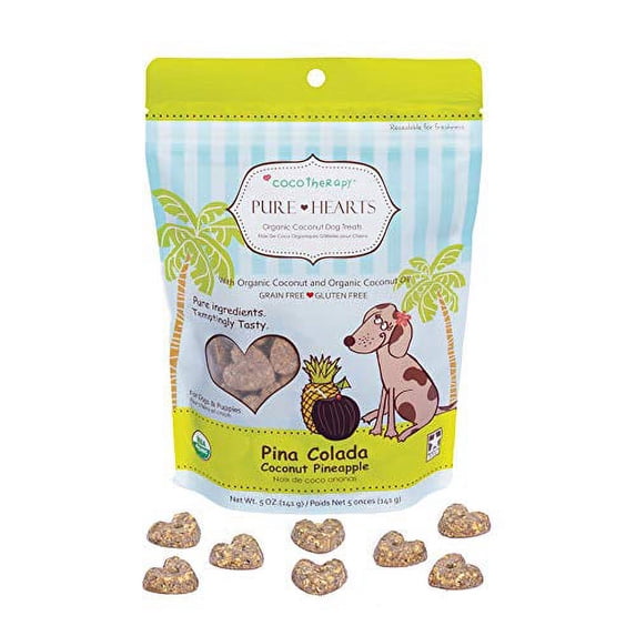 Cocotherapy Pure Hearts Coconut Cookies – Pina Colada (Pineapple Coconut), (1 Pouch), 5 Oz.