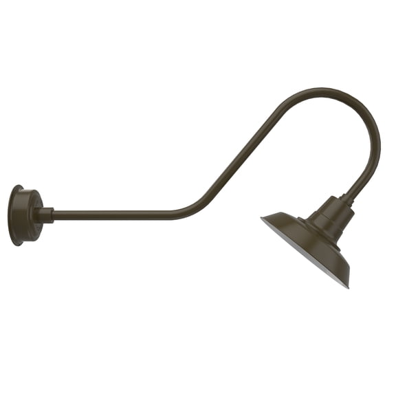 Cocoweb 12" Vintage LED Barn Light in Mahogany Bronze with Urban Arm