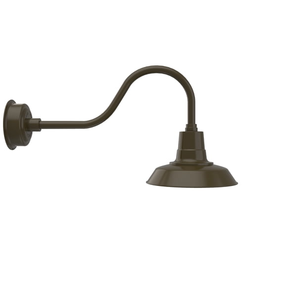 Cocoweb 12" Vintage LED Gooseneck Light in Mahogany Bronze with Contemporary Arm