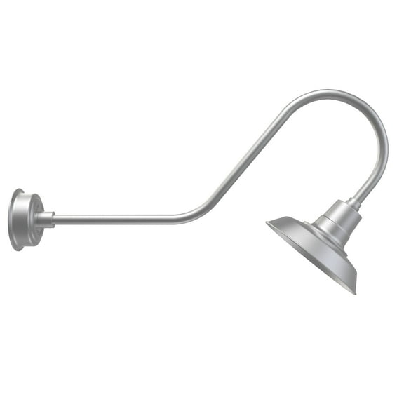 Cocoweb 12" Vintage LED Gooseneck Light in Silver with Urban Arm