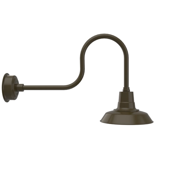 Cocoweb 12" Vintage LED Wall Light in Mahogany Bronze with Industrial Arm
