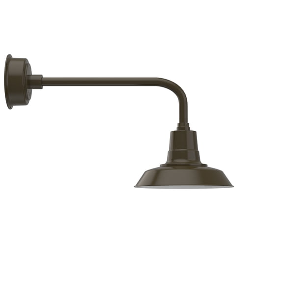 Cocoweb 12 inch Vintage LED Gooseneck Light in Mahogany Bronze with Traditional Arm