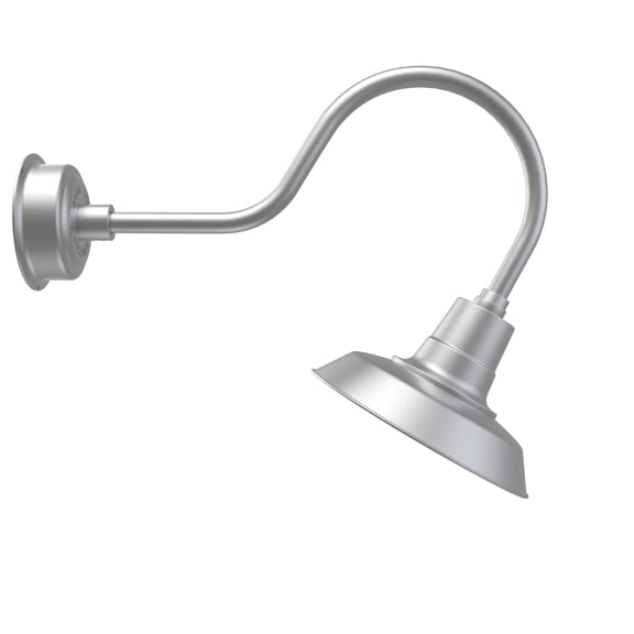 Cocoweb 12 inch Vintage LED Gooseneck Light in Silver with Modern Arm