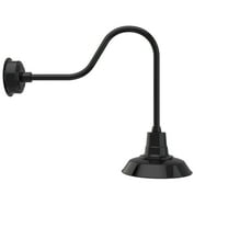 Cocoweb 12 inch Vintage LED Wall Light in Black with Sleek Arm