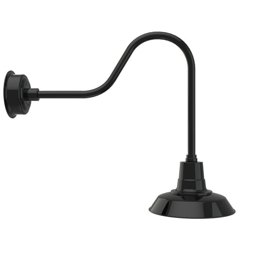 Cocoweb 12 inch Vintage LED Wall Light in Black with Sleek Arm