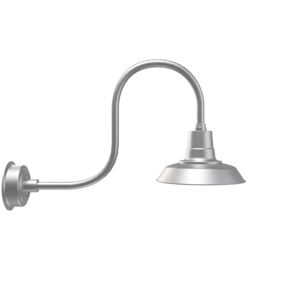 Cocoweb 12 inch Vintage LED Wall Light in Silver with Antique Arm