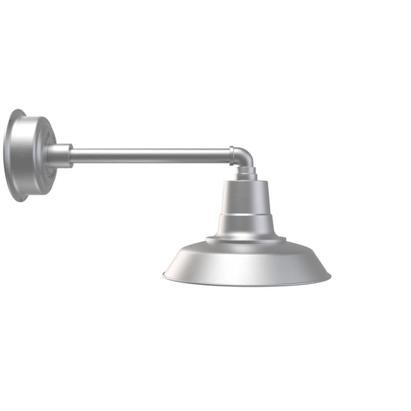 Cocoweb 12 inch Vintage LED Wall Light in Silver with Metropolitan Arm