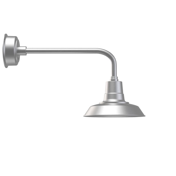 Cocoweb 12 inch Vintage LED Wall Light in Silver with Traditional Arm