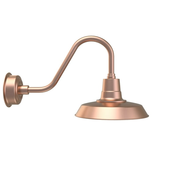 Cocoweb 14 inch Vintage LED Gooseneck Light in Copper with Rustic Arm