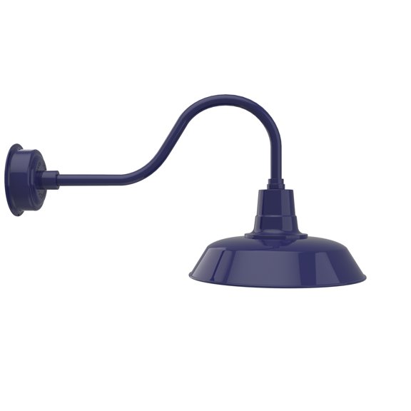 Cocoweb 16" Vintage LED Gooseneck Light in Blue with Contemporary Arm