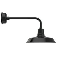 Cocoweb 16 inch Vintage LED Gooseneck Light in Black with Traditional Arm