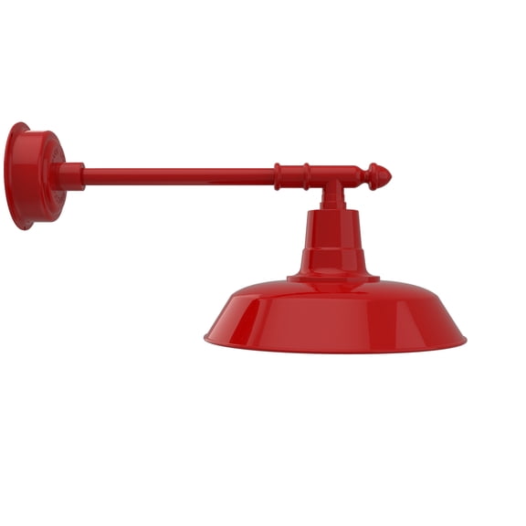 Cocoweb 16 inch Vintage LED Gooseneck Light in Red with Victorian Arm