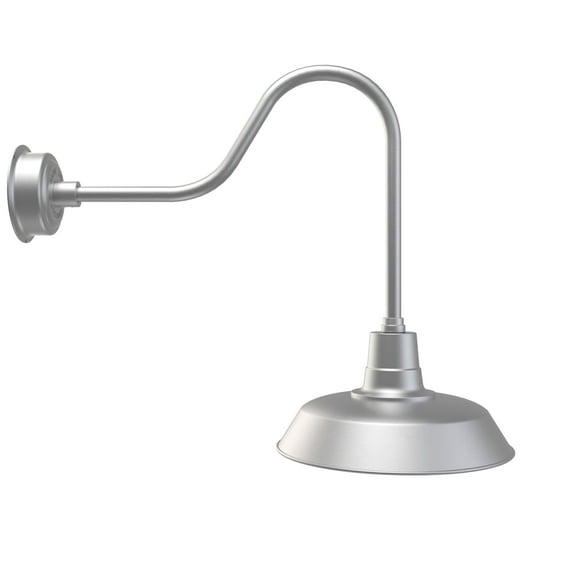 Cocoweb 16 inch Vintage LED Wall Light in Silver with Sleek Arm