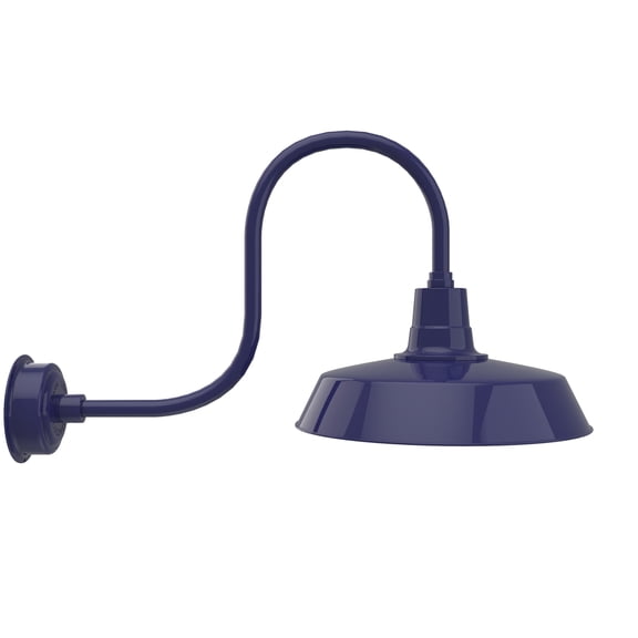 Cocoweb 18 inch Vintage LED Barn Light in Blue with Antique Arm