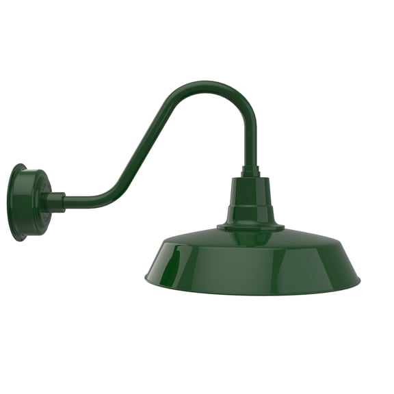 Cocoweb 18 inch Vintage LED Wall Light in Green with Rustic Arm