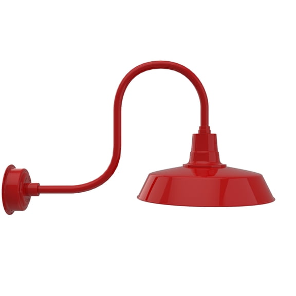 Cocoweb 18 inch Vintage LED Wall Light in Red with Antique Arm