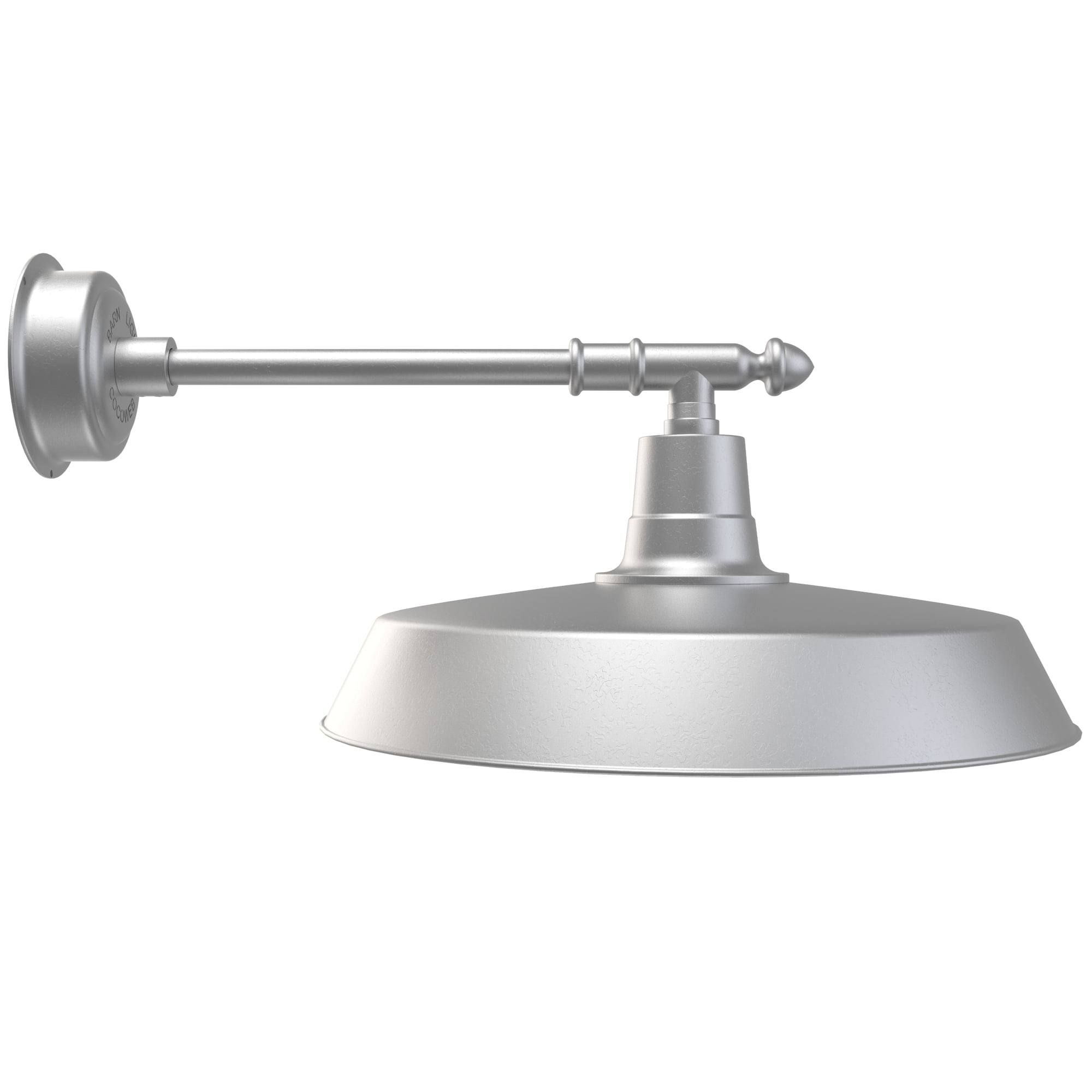 Silver Metal 22" Dimmable LED Wall Light with Victorian Arm
