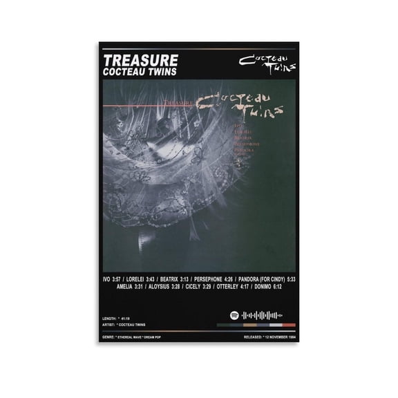 Cocteau Twins - Treasure Music Album Cover Posters Canvas Poster Bedroom Decoration Landscape Office Valentine's Birthday Gift