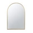 thumbnail image 1 of Cod 36 Inch Wall Mounted Mirror, Wide Arched Design Gold Metal Frame- Saltoro Sherpi, 1 of 5