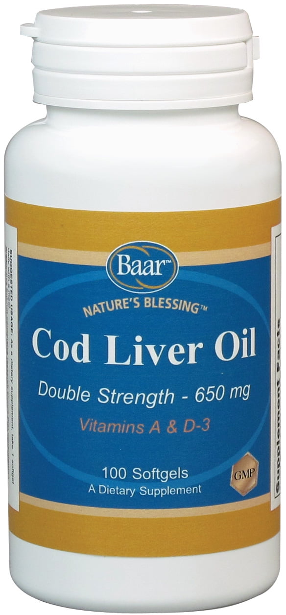 Cod Liver Oil, 650 mg - 100 softgels