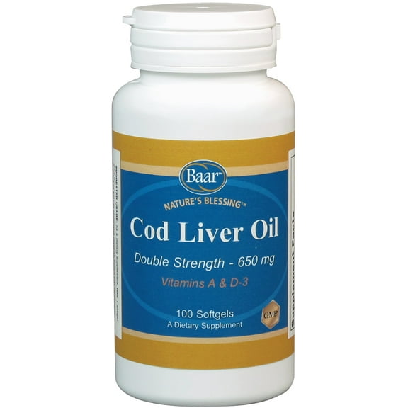 Cod Liver Oil, 650 mg - 100 softgels