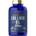 Cod Liver Oil Softgels 1245Mg 250 Count Norwegian Non GMO