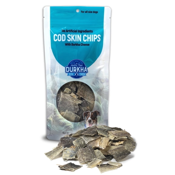 Durkha Cod Skin Chips for Dogs - 2 Pack