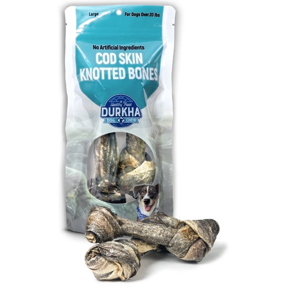 Cod Skin Knotted Bones - Large