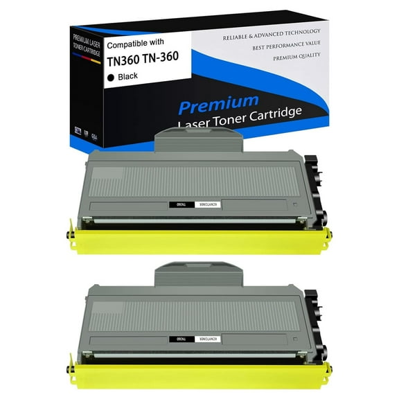 CodYinFI 2 Packs Compatible for TN360 TN330 High Yield Mono Laser Toner Cartridge Black for HL-2140 HL-2170W DCP-7030 DCP-7040 MFC-7340 MFC-7345N MFC-7440N MFC-7840W Series Printers