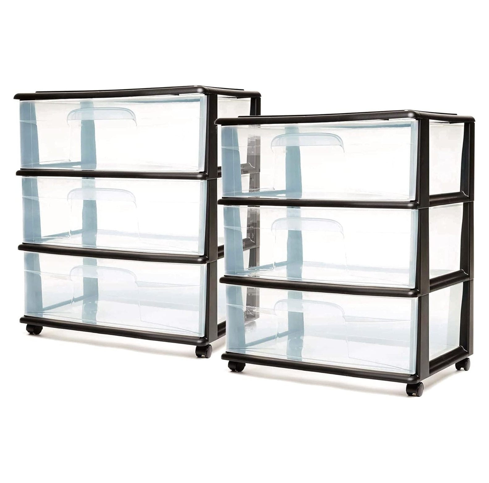 CodYinFI 3 Drawer Plastic Storage Cart with Caster Wheels for Home Office Dorm Classroom